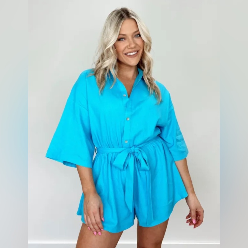 Lane 201 Seeking Sun Linen Romper